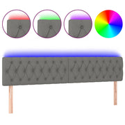 Testiera | Testata a LED Grigio Scuro 180x7x78/88 cm in Tessuto