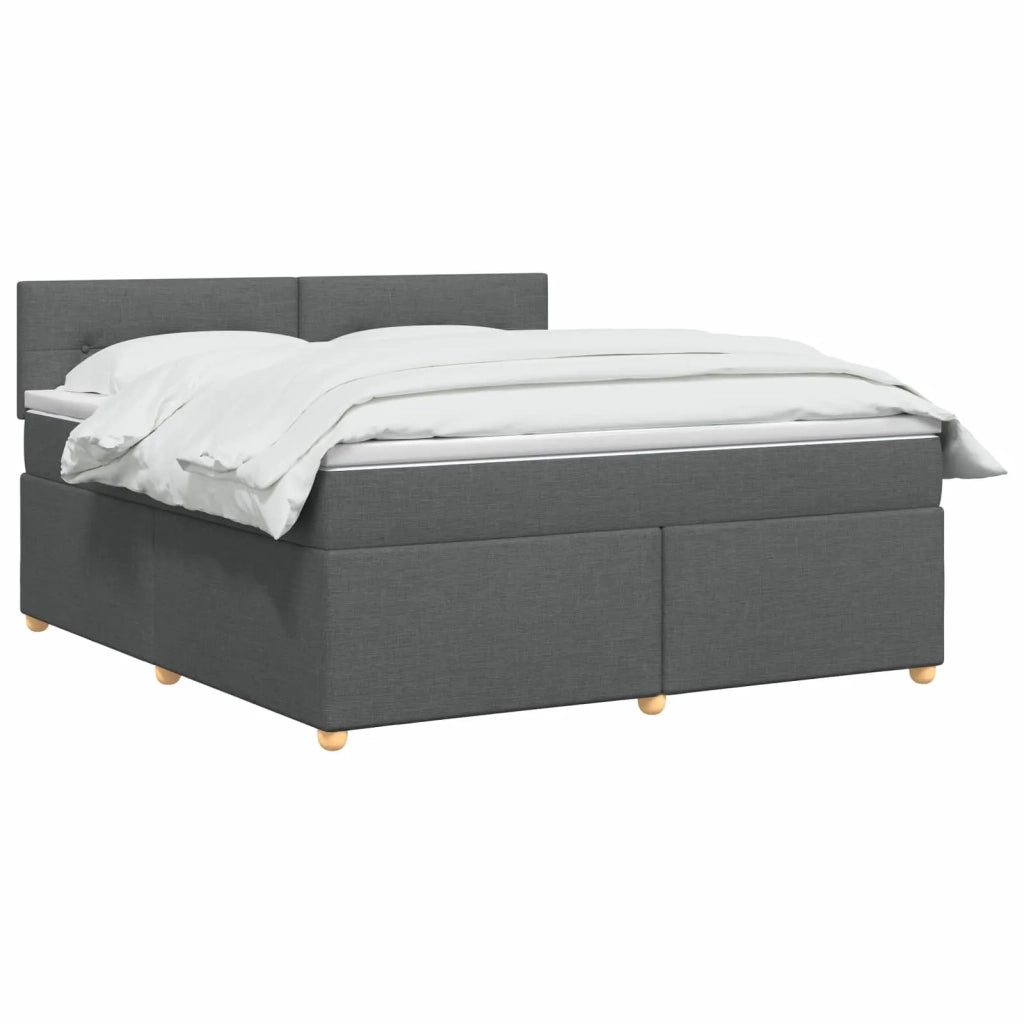 Letto box spring con materasso Grigio Scuro 180 x 200 cm 3451015