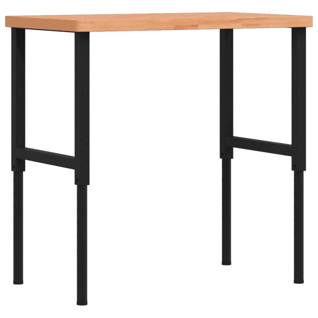 Banco Lavoro 100x60x(73-99,5) cm Legno di Faggio Rettangolare 3309685