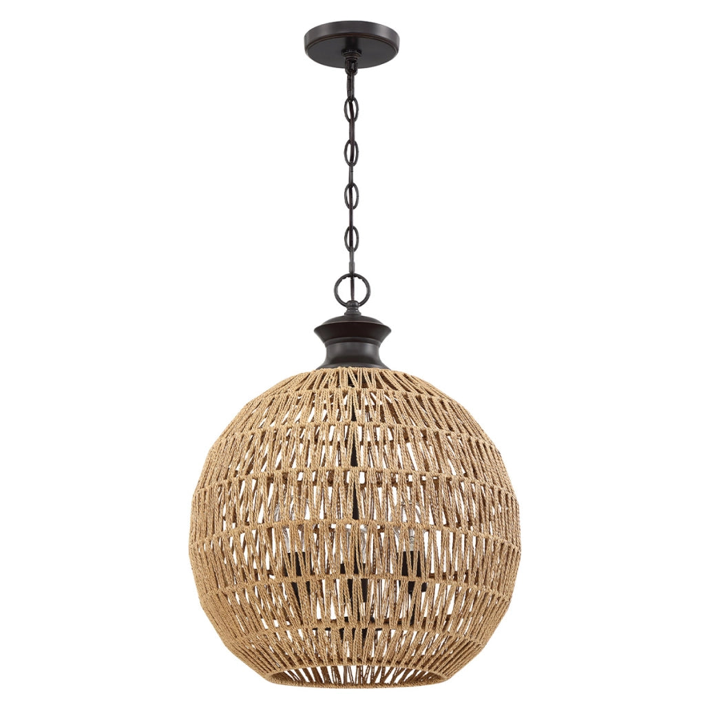 Lampada a sospensione boho marrone Casablanca 3xE27 Quoizel