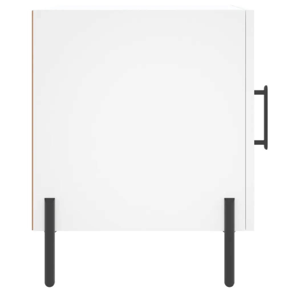 Comodino | Armadio da Notte | Mobiletto da notte Bianco 40x40x50 cm in Legno Multistrato