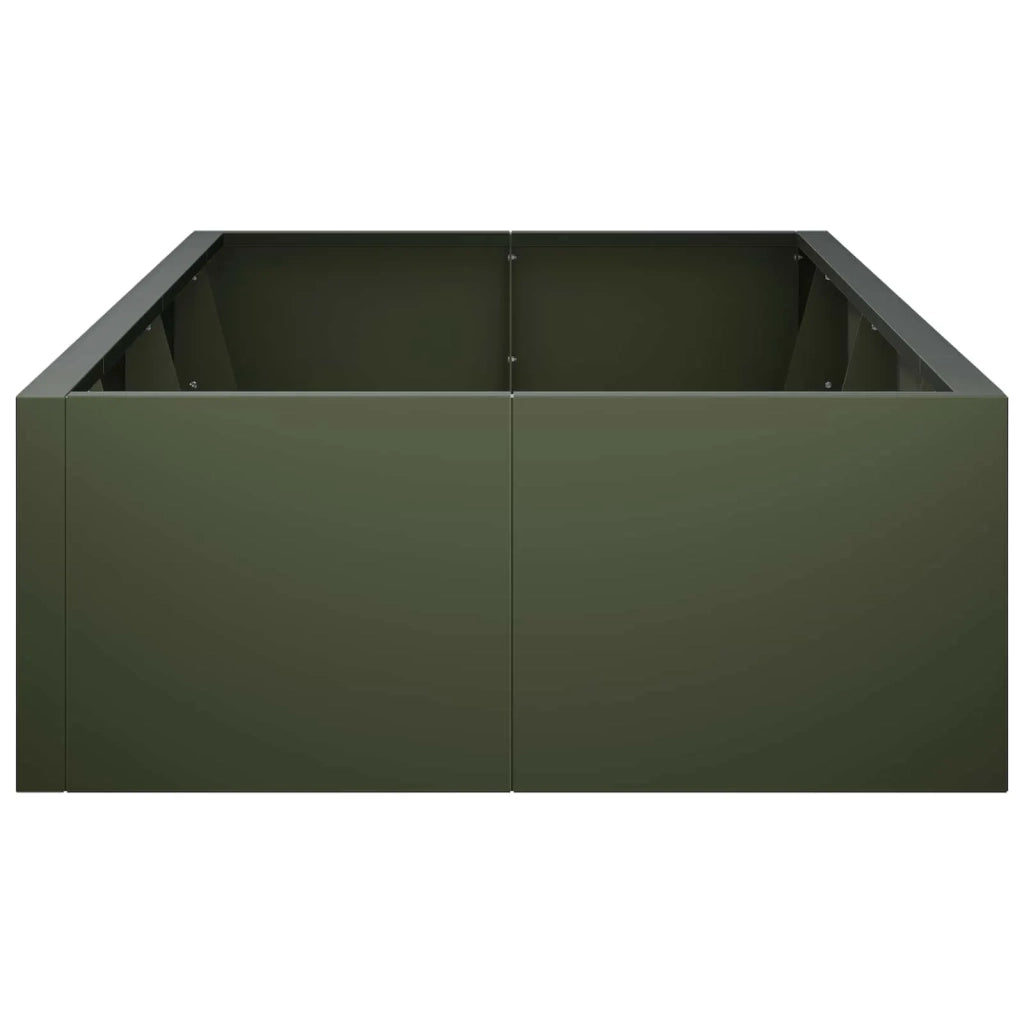 Muro di contenimento 8 pz 300 x 100 x 40 cm Acciaio Verde Oliva 3449250