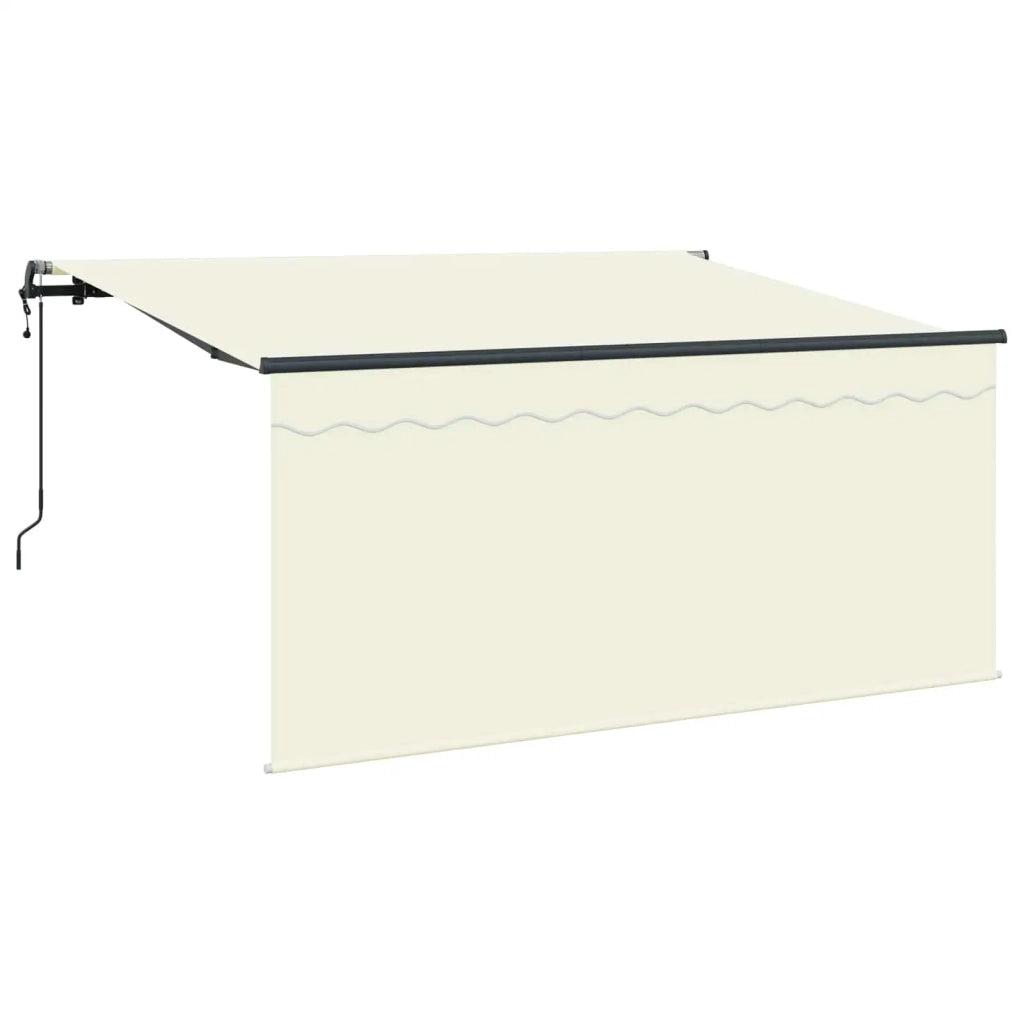 Tenda retrattile-Tenda parasole per balcone Crema 300 x 200 cm Tessuto 592433