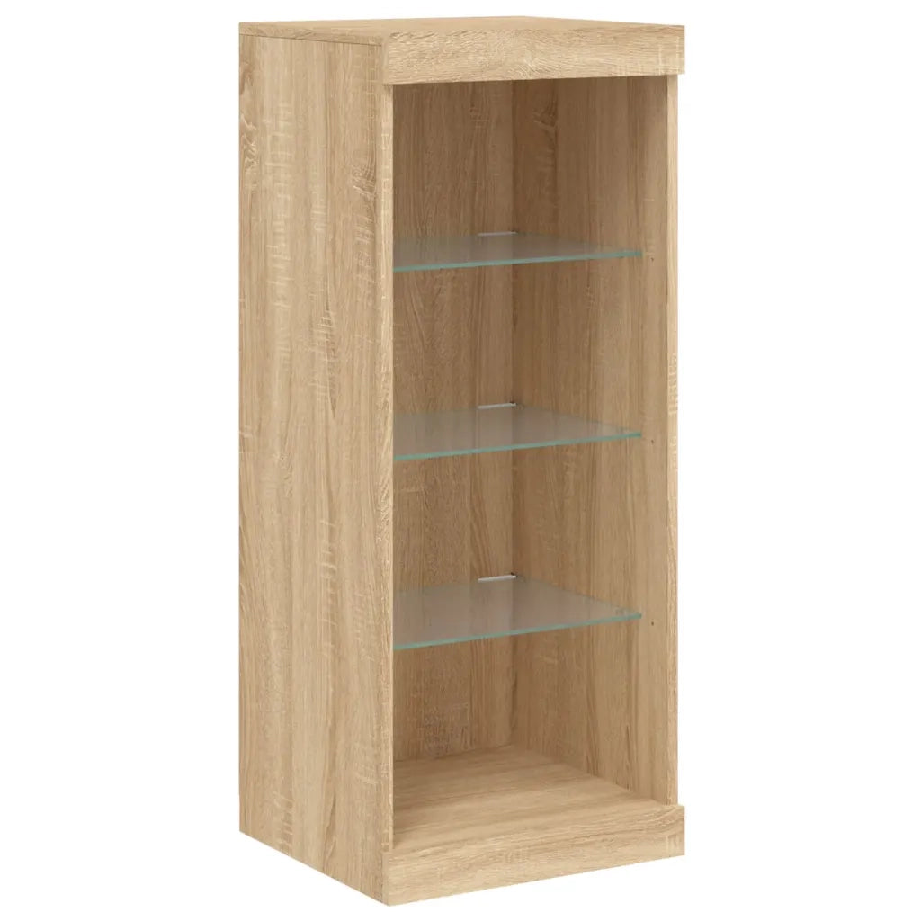 Credenza | Madia | Buffet da pranzo | Armadio da pranzo con Luci LED Rovere Sonoma 162x37x100 cm