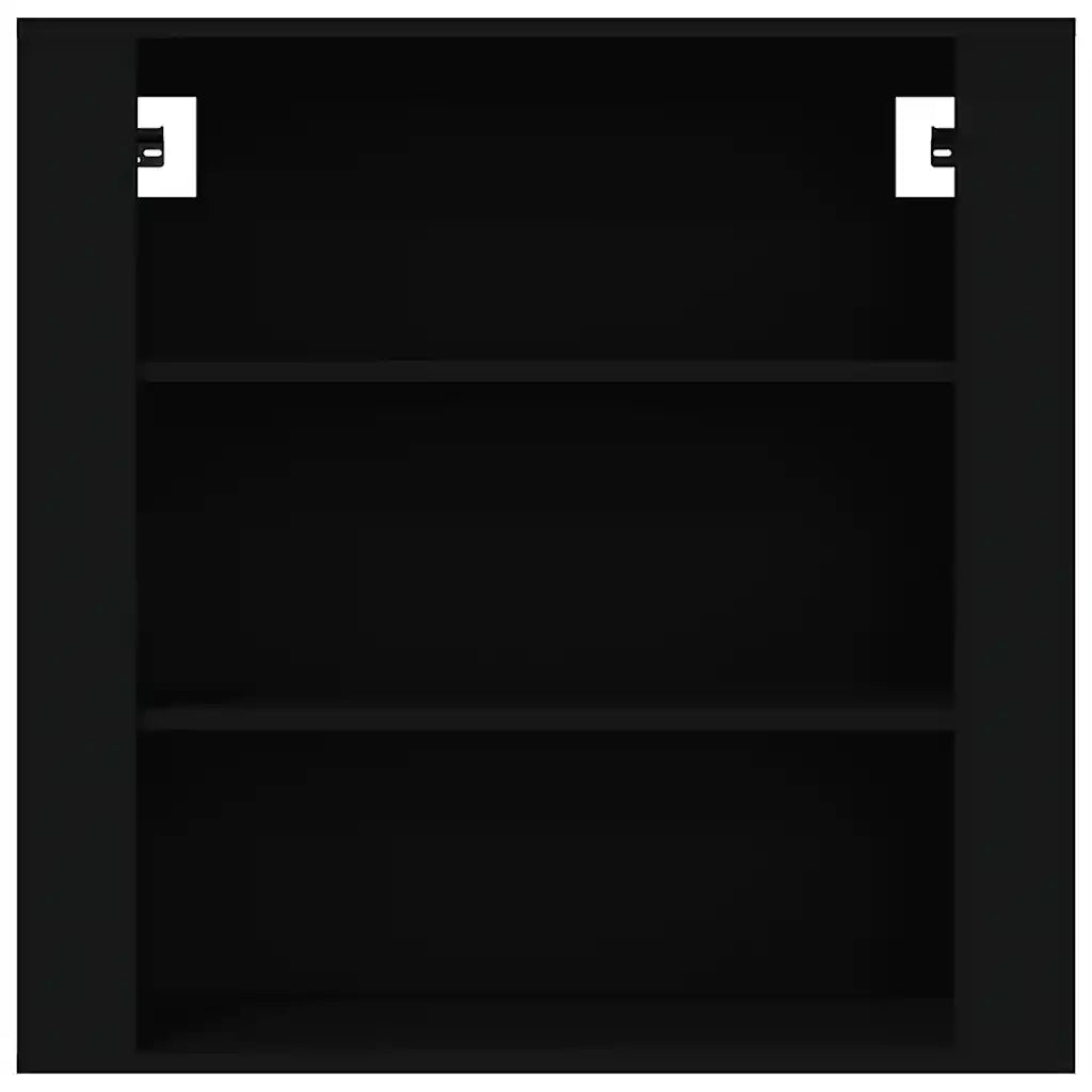 Armadietto a Muro | Mobile a Parete Nero 80x33x80 cm in Legno Multistrato