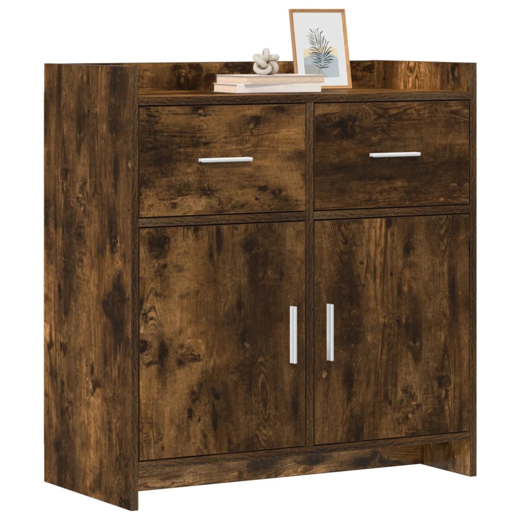 Credenza Rovere Fumo 75 x 36 x 80 cm Legno ingegnerizzato 8011119