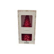 CANDELA ALBERO DI NATALE LACCATA ROSSA