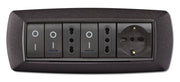 PLACCA LIFE LIVING PLAST GRIGIO NOTTE VULCAN 7P- ELETTROCANALI- 1,0 pz