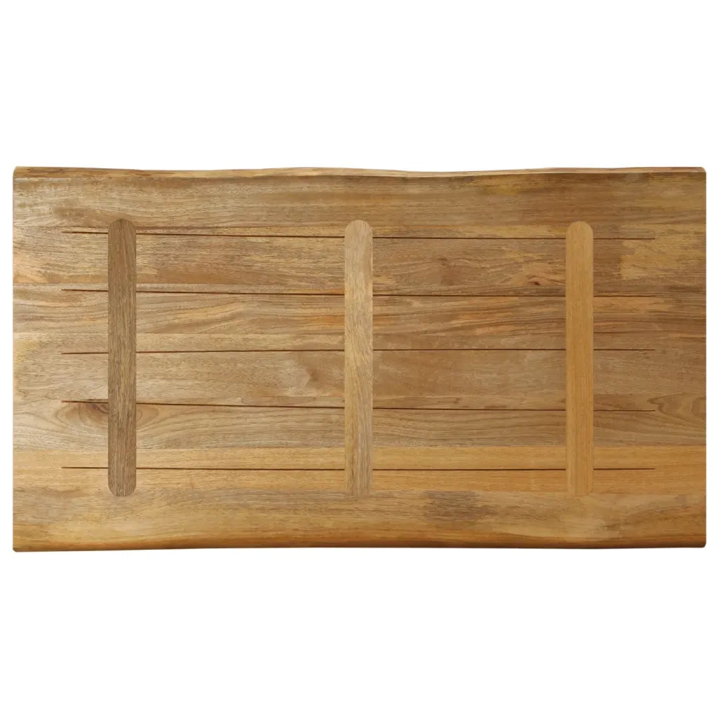 vidaXL Piano Tavolo Bordi Vivi 110x60x2,5 cm Legno di Mango Grezzo
