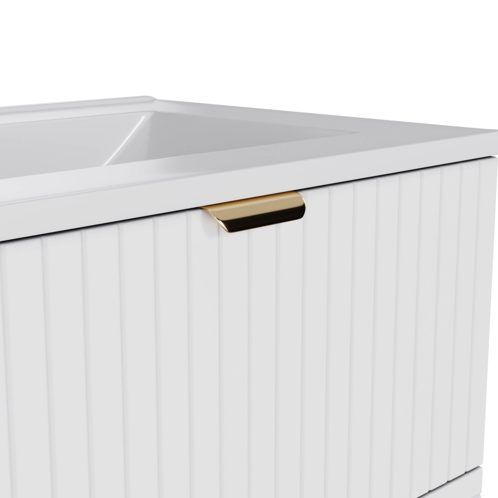 MOBILE BAGNO SOSPESO 61x46x57 cm MDF Bianco con lavabo in ceramica