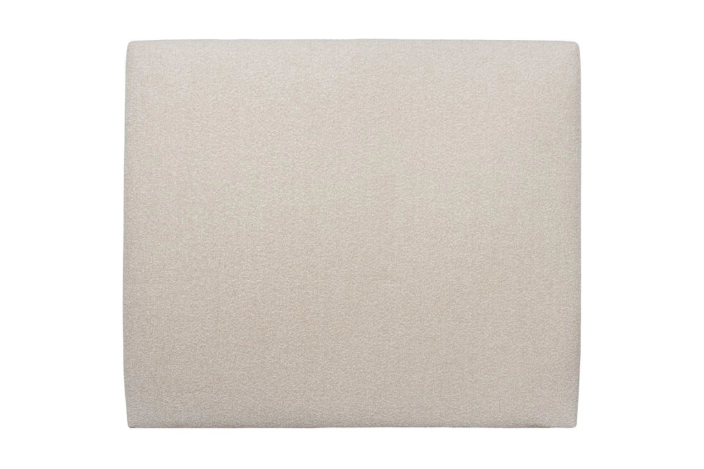 Testiera in tessuto bouclé beige chiaro liscio L200 cm