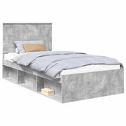 Letto singolo | Letto per adulti | Struttura del letto Grigio Concret¨¨ 100 x 200 cm Pino massello