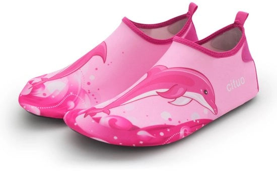 Sfiorini antiscivolo per bambini - bagnanti per bambini rapidamente asciuganti - bagnanti per ragazze e ragazzi - calzini morbidi e respiranti per l'interno - adatti per piscine, surf, sport e yoga - misura 24-25
