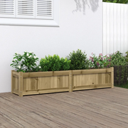 Fioriera da Giardino-Vaso da Esterno 150x31x31 cm in Legno di Pino Impregnato