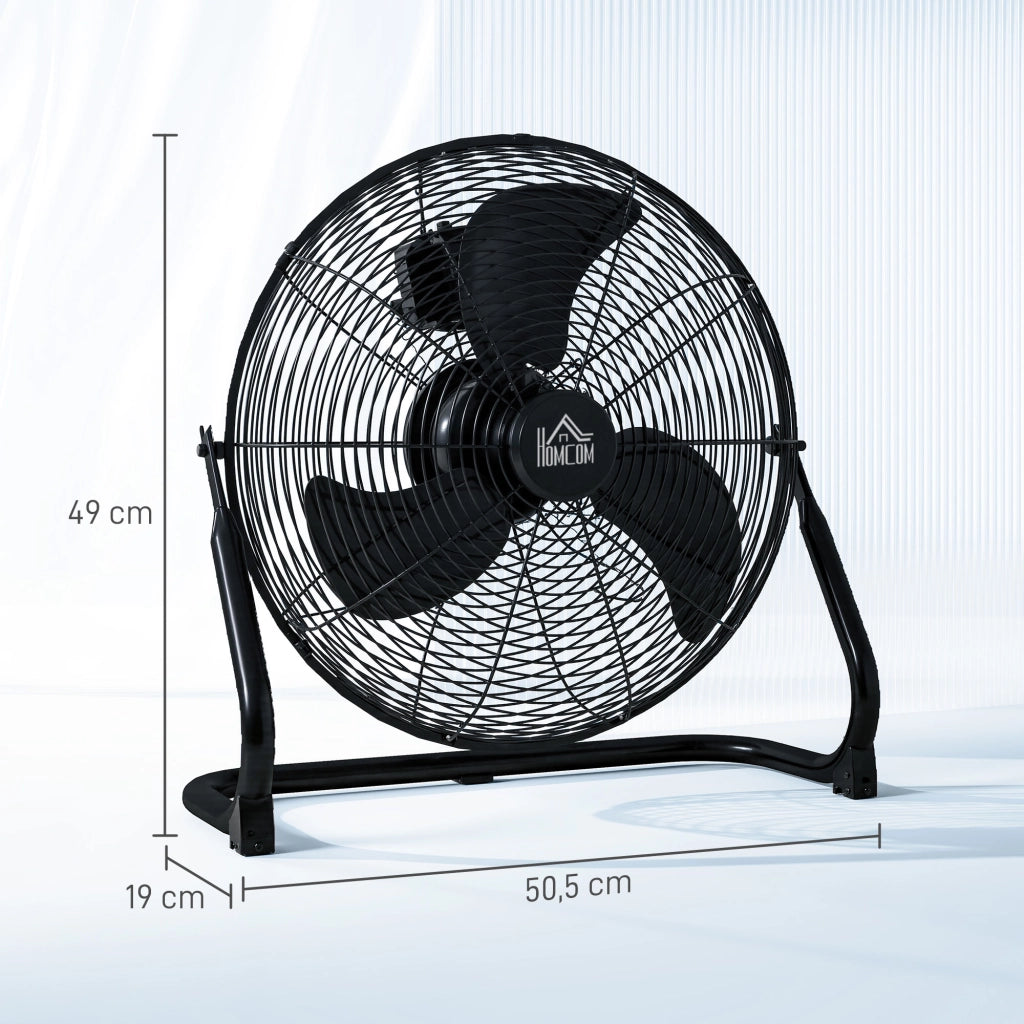 Ventilatore da Tavolo Elettrico ¨C zephmum ¨C Nero, Angolo Regolabile 120¡ã, 4 Velocit¨¤