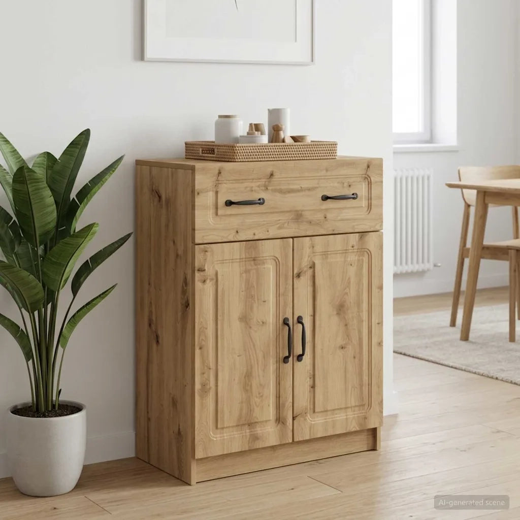 Credenza con cassetto Rovere Artigianale 66 x 34,5 x 87 cm 895794