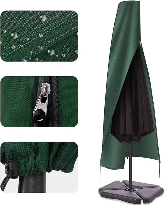 Ombrelloni per giardino per parasole da 25 a 4 m di diametro - rivestimento impermeabile 600D Oxford PVC - chiusura a zip robusta - corda regolabile - 190 x 25 x 50 cm