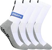 Calze da calcio con presa antiscivolo - Set di 4 paia - Unisex - Ideali per corsa, pallacanestro, yoga e attività sportive