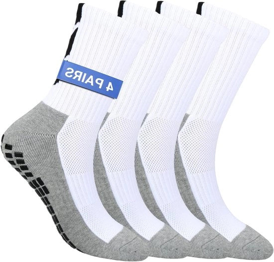 Calze da calcio con presa antiscivolo - Set di 4 paia - Unisex - Ideali per corsa, pallacanestro, yoga e attività sportive