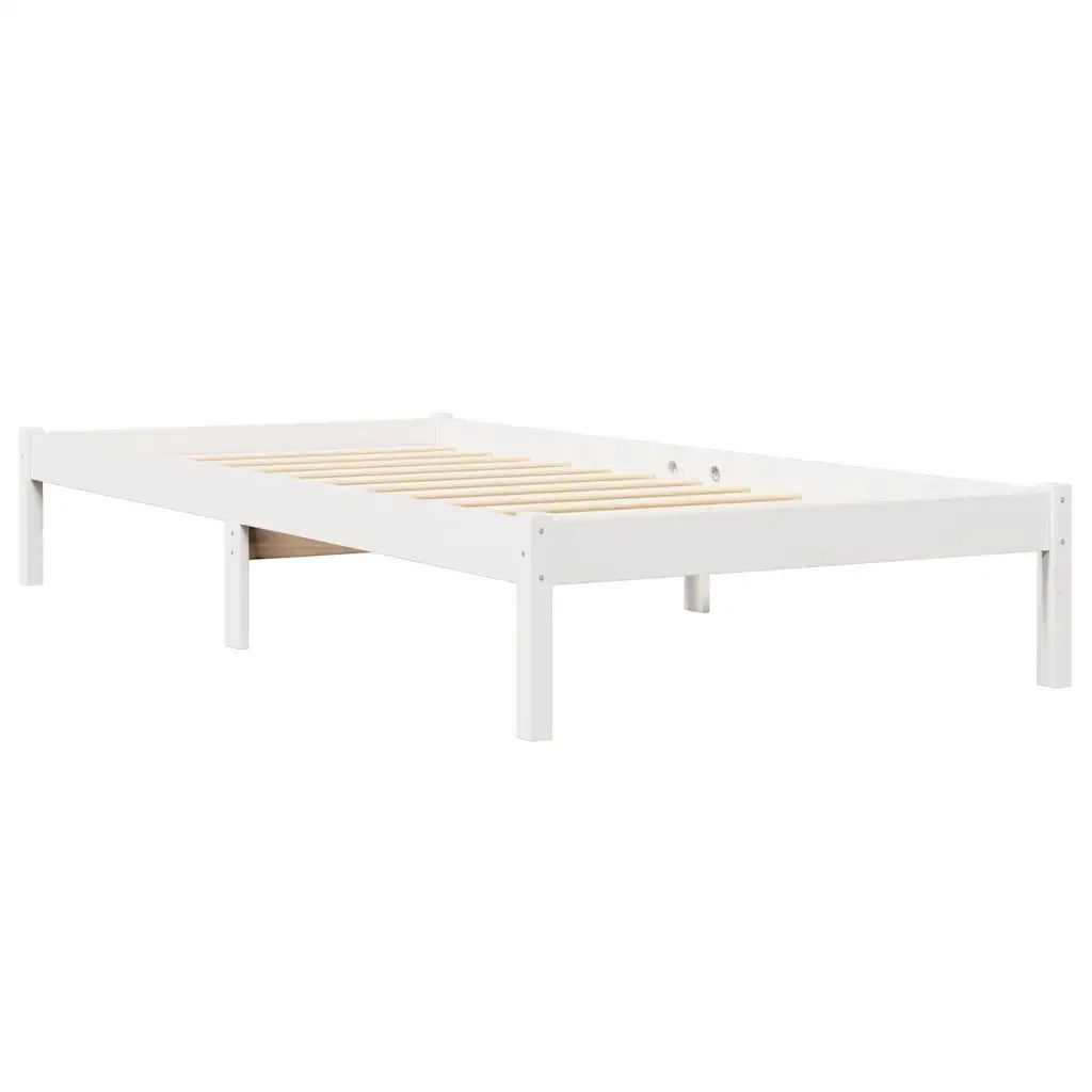 Letto con Libreria senza Materasso-Struttura Letto con contenitore 75x190 cm in Legno Pino 285196