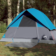Tenda da Campeggio a Cupola per 3 Persone-Tenda per Escursionismo Blu Impermeabile 233315