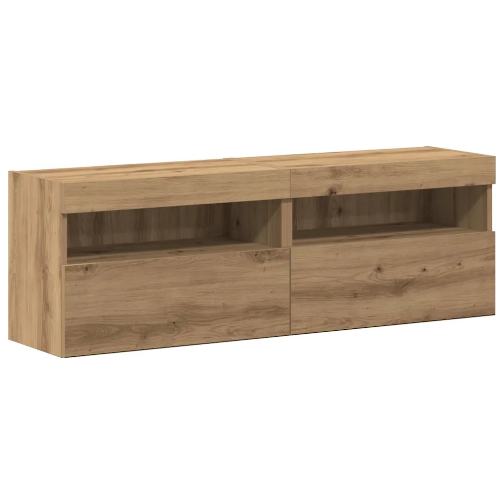 Set mobile TV 6 pz-Set di 6 Credenza per TV rovere artigianale Legno multistrato 519190