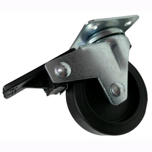 Ruote piroettanti per mobili rotelle Girevoli con Piastra per Carrelli 40 mm Senza Freno NERA