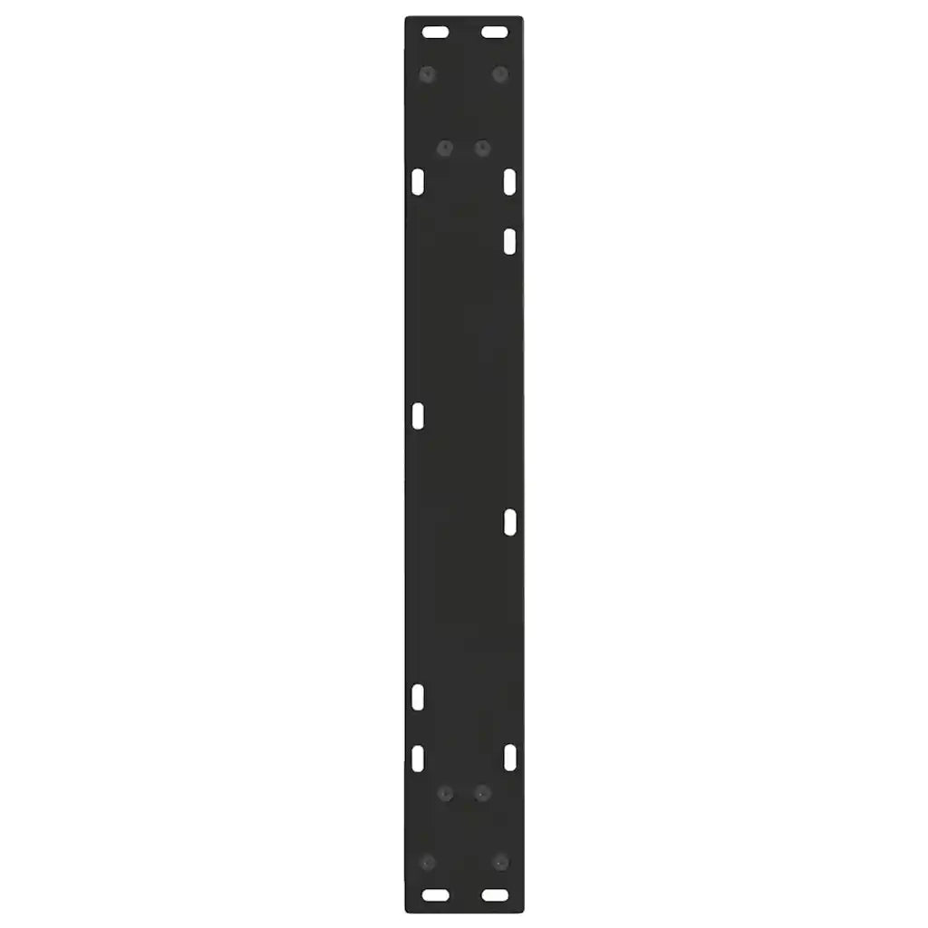 Gambe per tavolo da pranzo a forma di V 2 pz nere 70x(72-73,3) cm in acciaio