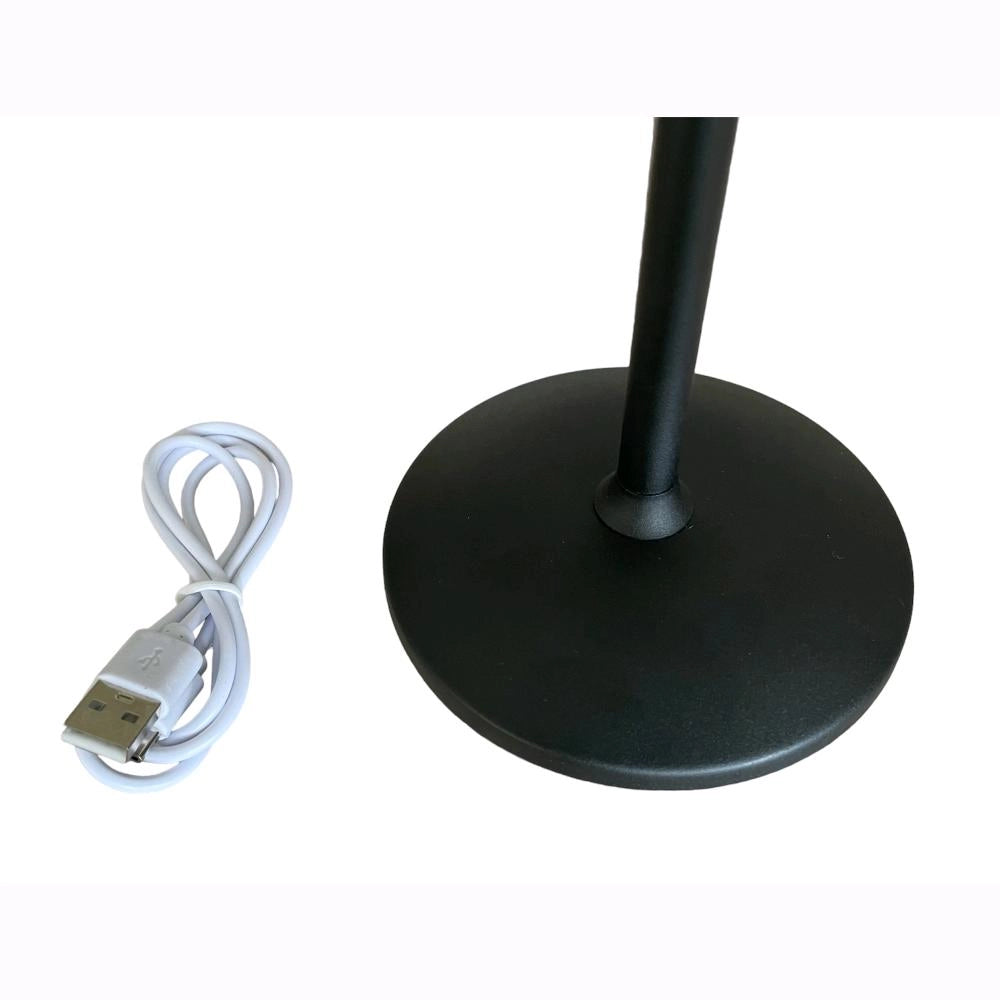 Lampada da Tavolo Dimmerabile Senza Fili Luce Calda Tonda Colore NERO
