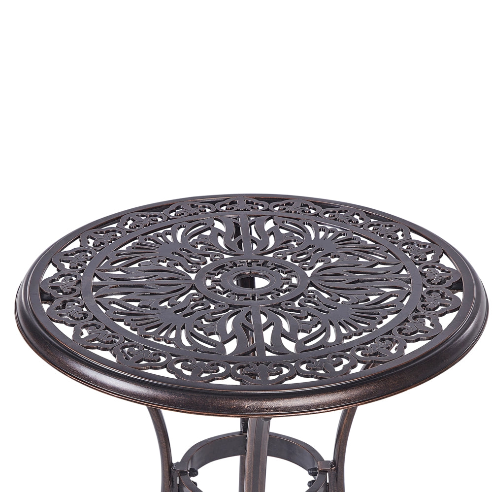 Set da giardino Bistro Tavolo e sedie in metallo marrone in stile vintage per esterni