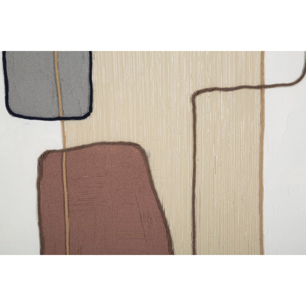 Stampa su Tela Geometrico 24, Multicolore, Legno, 80x2,8x100 cm
