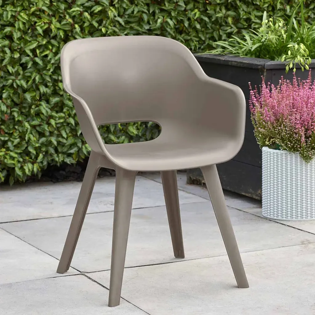 Keter Sedie da Giardino Akola 2 pz Cappuccino 422805