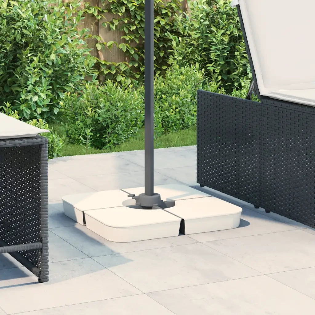 Set Base per Ombrellone-Supporto per ombrellone 4 pz con Supporto a Croce 100 kg PP 372341