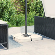 Set Base per Ombrellone-Supporto per ombrellone 4 pz con Supporto a Croce 100 kg PP 372341