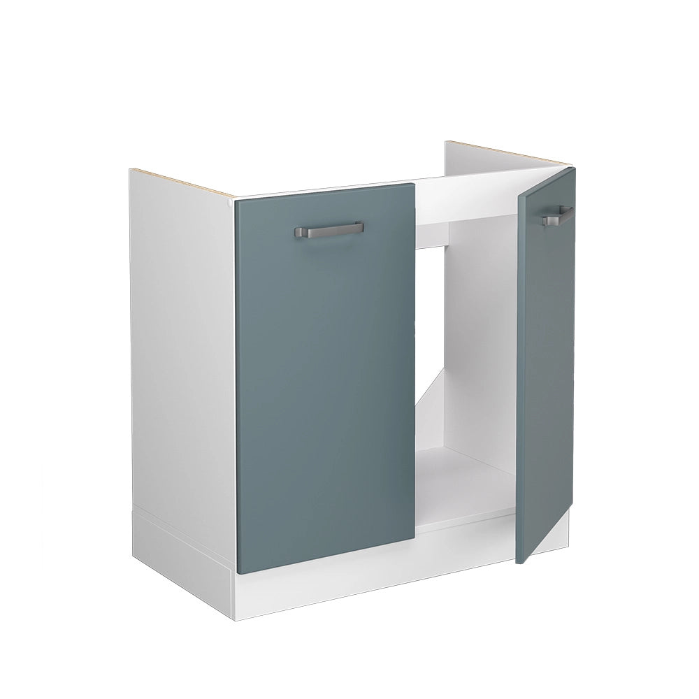 Vicco Base per lavello Grigio-blu 80 cm con ante, senza piano di lavoro