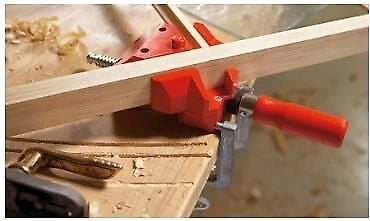 BESSEY WS3 Morsetto Angolare Auto-Regolante 2x55 mm Campo di Serraggio 30 mm Ganasce in Ghisa Manico in Legno colore Rosso