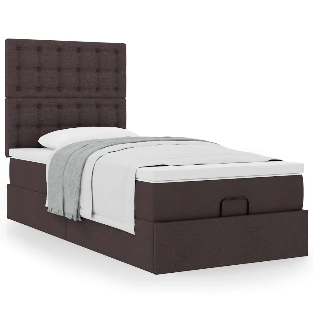 Struttura Letto Pouf con Materasso 80x200 cm in Tessuto 3313281