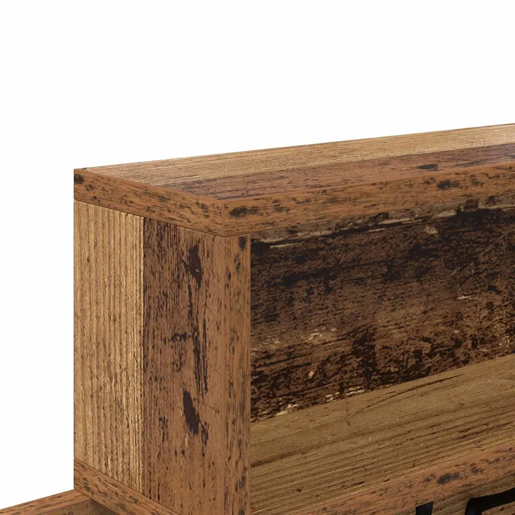 vidaXL Appendiabiti a muro Legno vecchio 100 x 12 x 43.5 cm