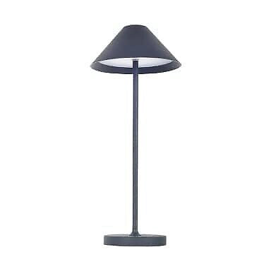 GBC Lampada da Tavolo Liberty Nera in Alluminio Ricaricabile 3W 3000k