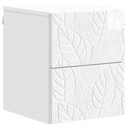 Mobiletto da notte a muro Bianco Lucido 34,5 x 33 x 40 cm 898813