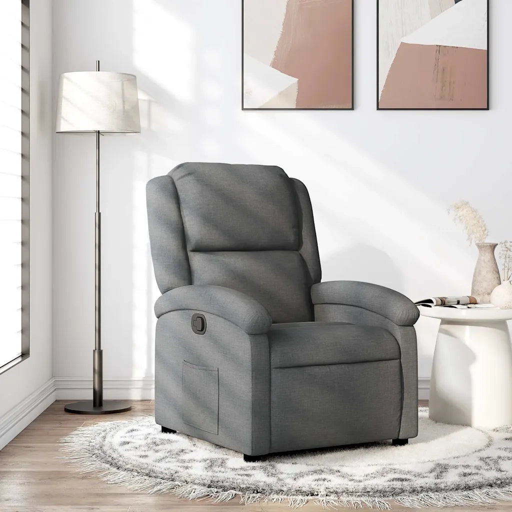 Divano Sedia-Poltrona reclinabile in tessuto grigio scuro 887535