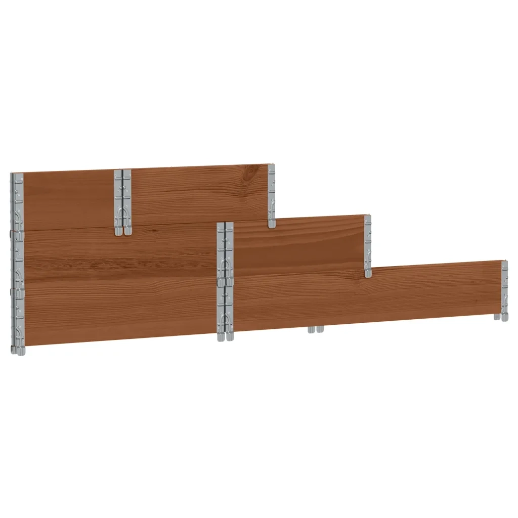 Fioriera | Cassetta per fiori | Vaso Rialzata a 3 Livelli Marrone 120x80 cm Legno di Pino
