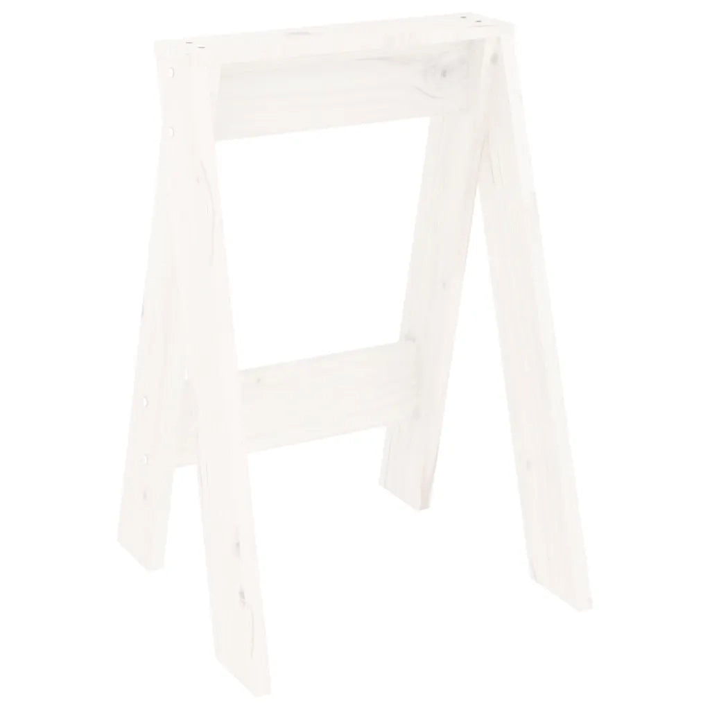 Sgabelli 2 pz Bianchi 40x40x60 cm in Legno Massello di Pino cod mxl 50314