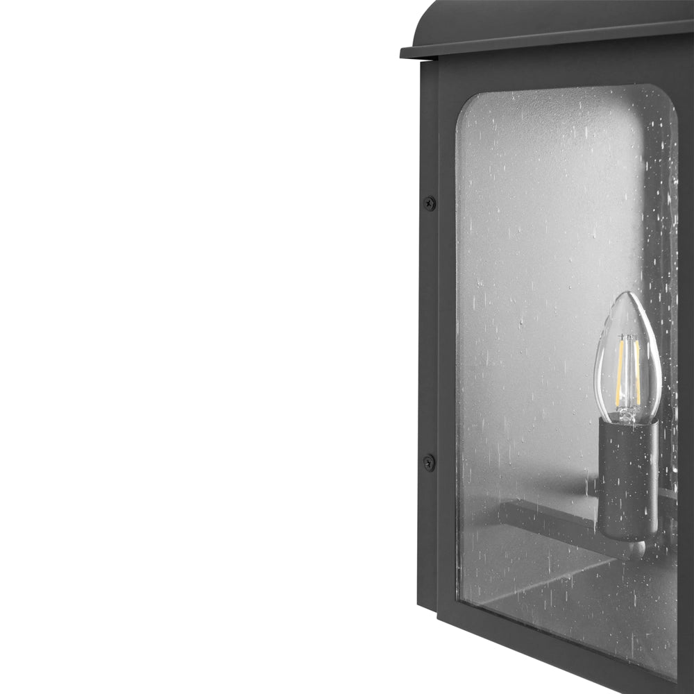 Lampada da Parete da Esterno in Metallo Nero Stile Tradizionale