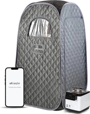 Sauna a Vapore Portatile con Controllo Bluetooth e Sedia Ripiegabile | Spazio Spa Personale a Casa con Apparecchio a Vapore