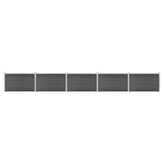 Set Pannelli di Recinzione in WPC 872x105 cm Nero   cod mxl 18218