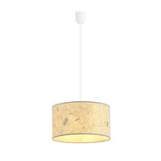 Lampada a sospensione ASTON in metallo e sughero naturale