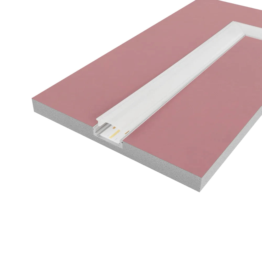Cartongesso con profilo in alluminio integrato "L" ignifugo
