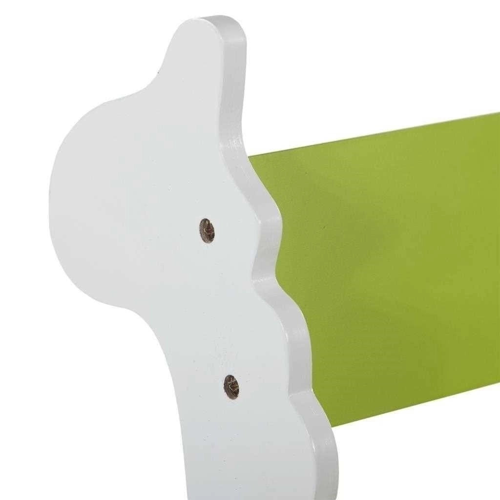 Mecedora infantil de madera con lacado verde 33x55x51.5