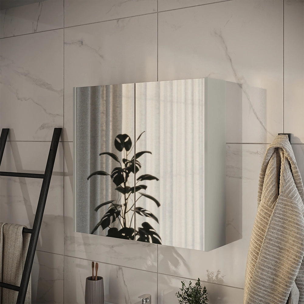 Vicco Specchio contenitore bagno Cachemire 80 x 75.8 cm con 2 porte a specchio